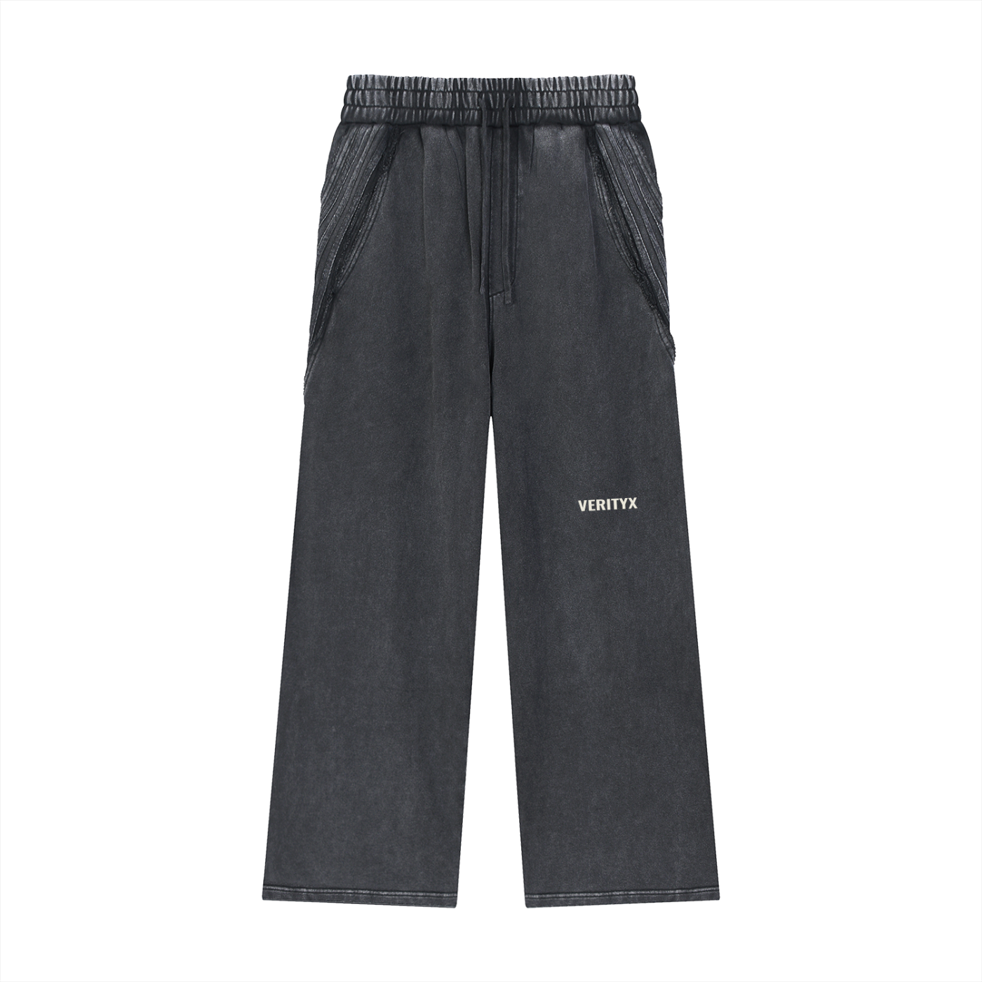 VERITYX Snow Washed Tape Raw Edge 420 GSM Cotton Sweatpants